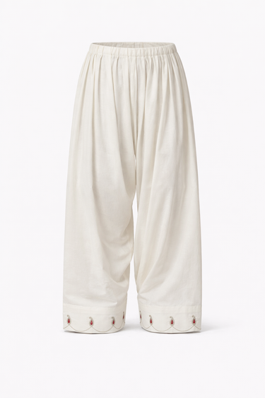 Off White Embroidered Shalwar Farshi - OFWS D5