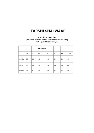 White Farshi Shalwar - W1