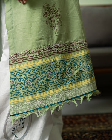 White Embroidered Farshi Shalwar - W5