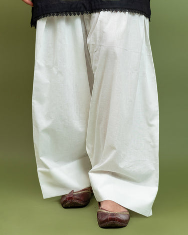 White Farshi Shalwar - W1